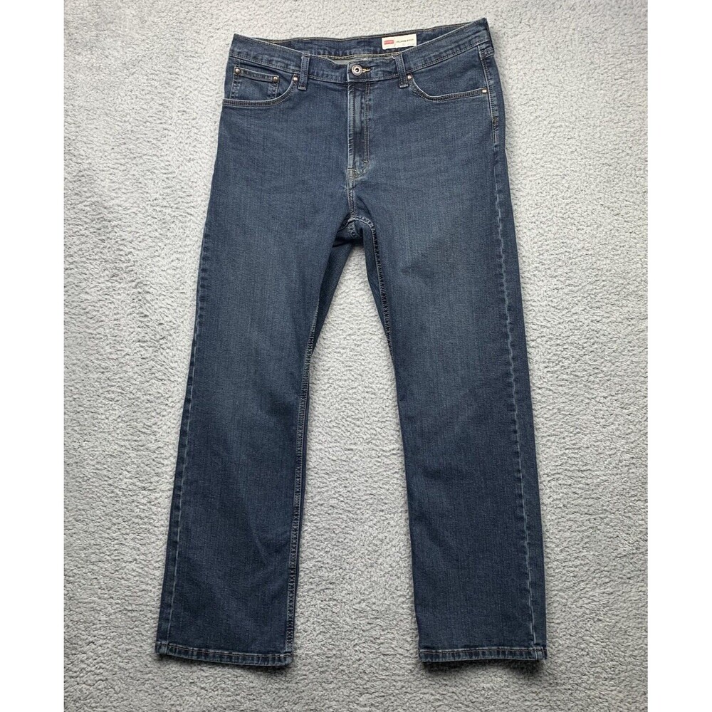 Wrangler Jeans Mens 36 (Actual 35) Blue Relaxed Bootcut Western Rodeo Ranch Work